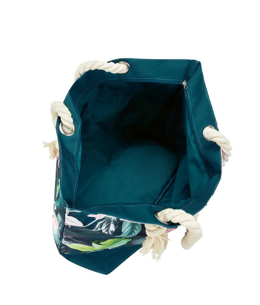 Flower Spirit Beach Bag - Deep Emerald/Jungle