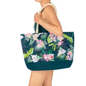 Flower Spirit Beach Bag - Deep Emerald/Jungle