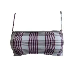 Frankies Women's Tartan Plaid Joy Ribbed Swim Top Size XS NWT