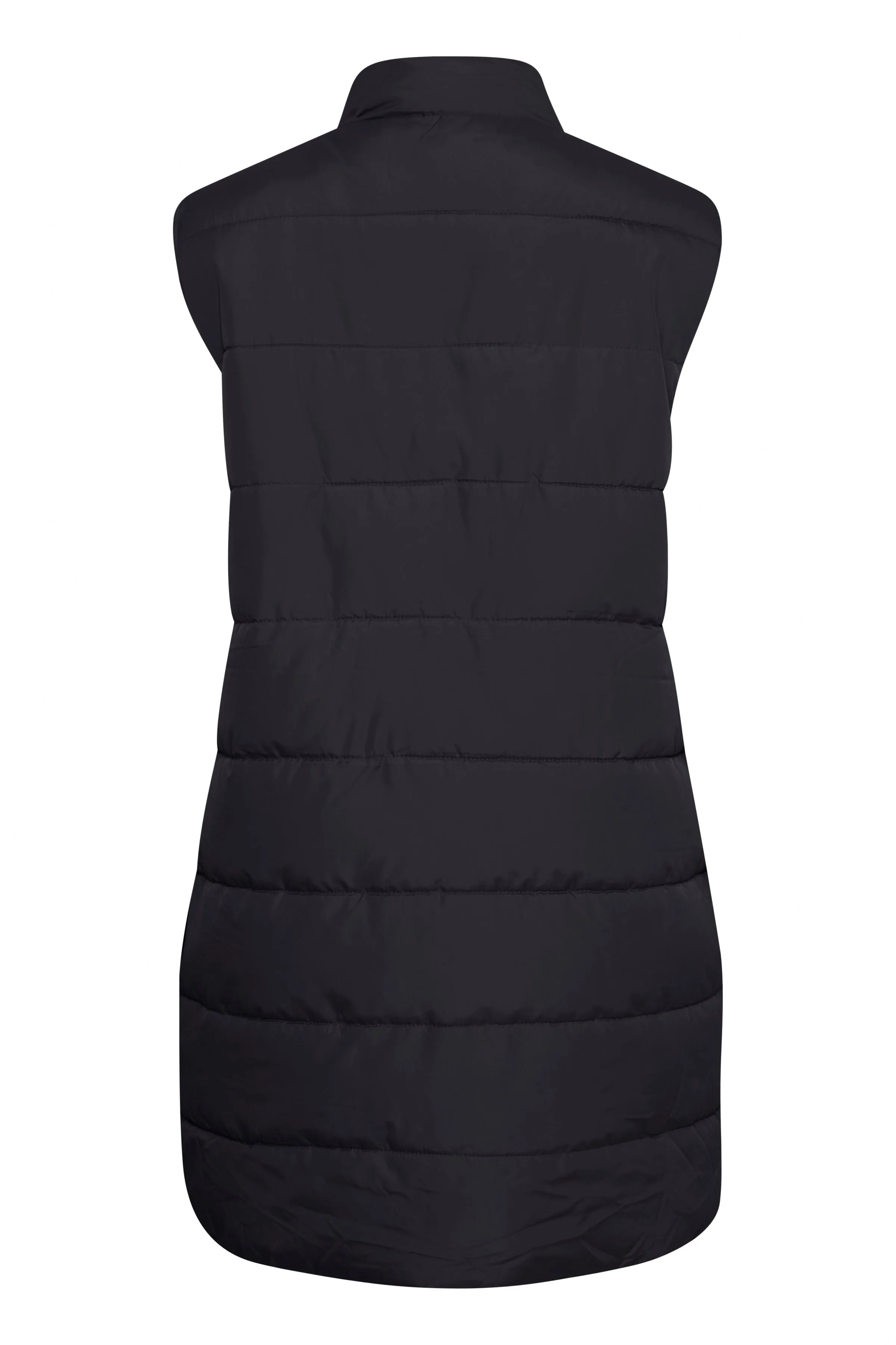 Fransa plus Size - black full length Gilet - FPMABELLE
