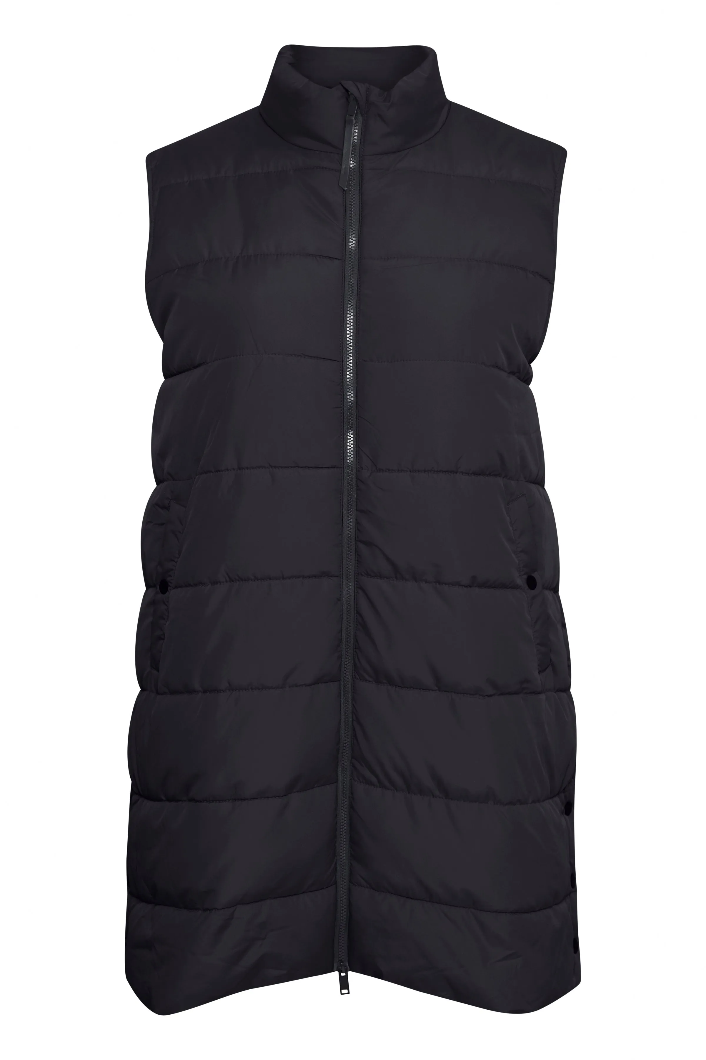 Fransa plus Size - black full length Gilet - FPMABELLE