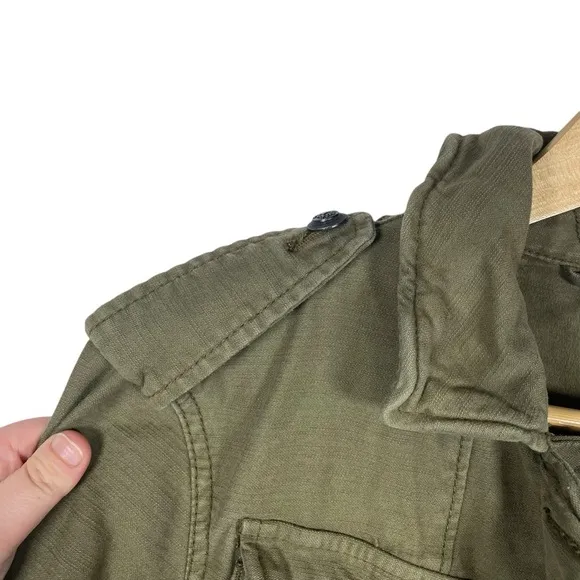 Free People Not Your Brother’s Surplus Cargo Jacket in Olive Green Size S