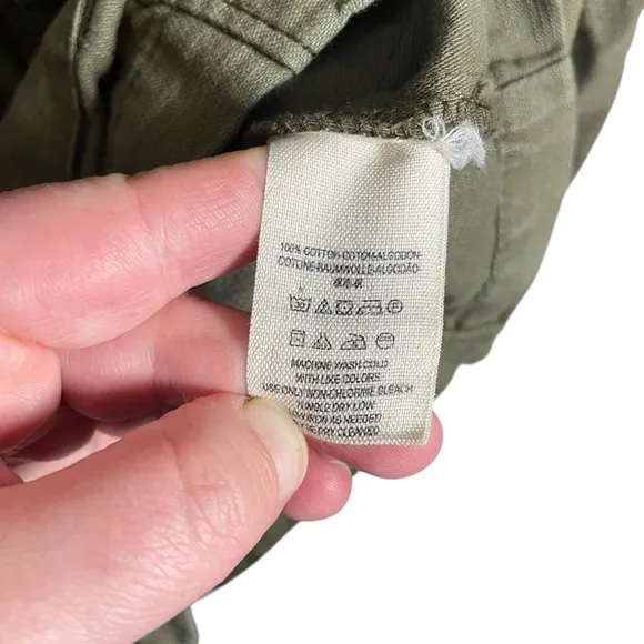 Free People Not Your Brother’s Surplus Cargo Jacket in Olive Green Size S