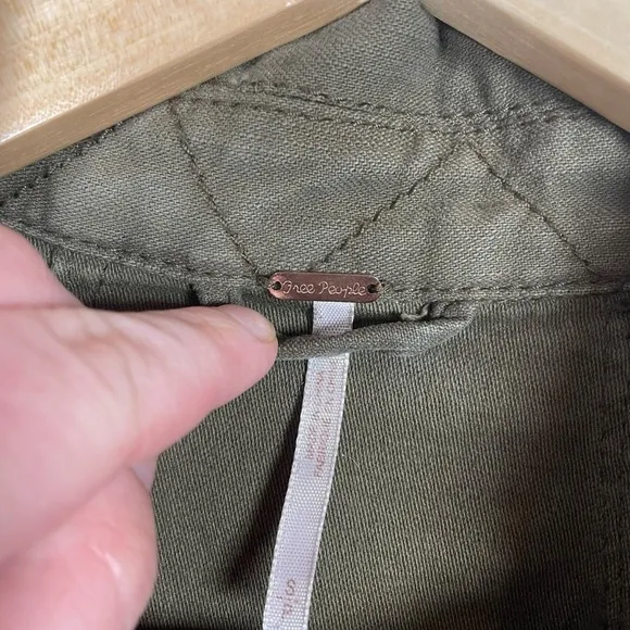 Free People Not Your Brother’s Surplus Cargo Jacket in Olive Green Size S