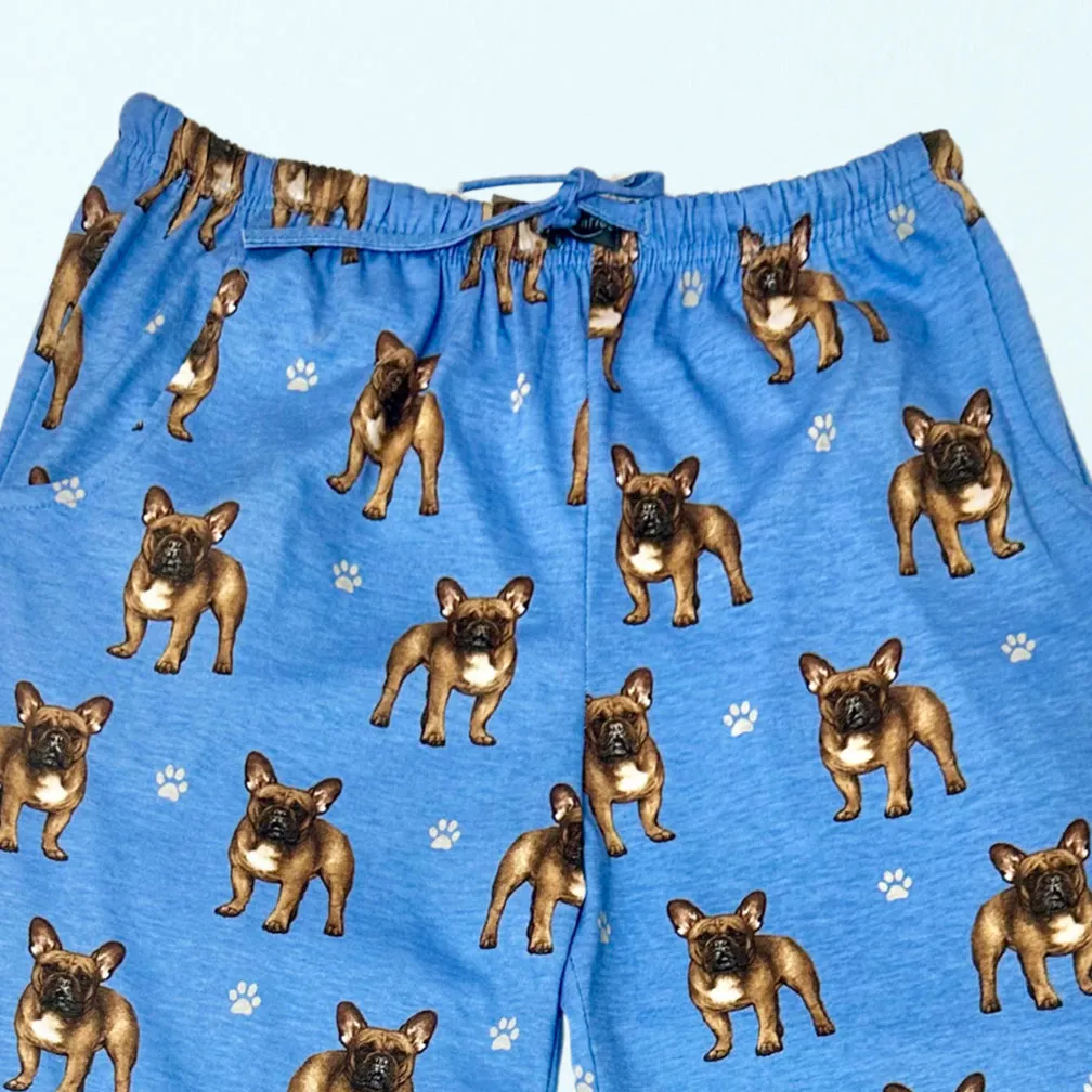 French Bulldog Pajama Bottoms - Unisex Cotton Blend PJs
