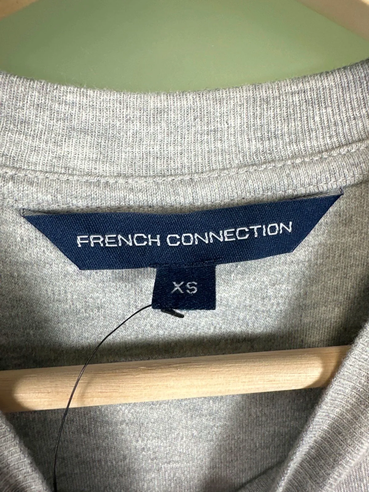 French Connection Grey 'What The Fcuk' T-Shirt XS