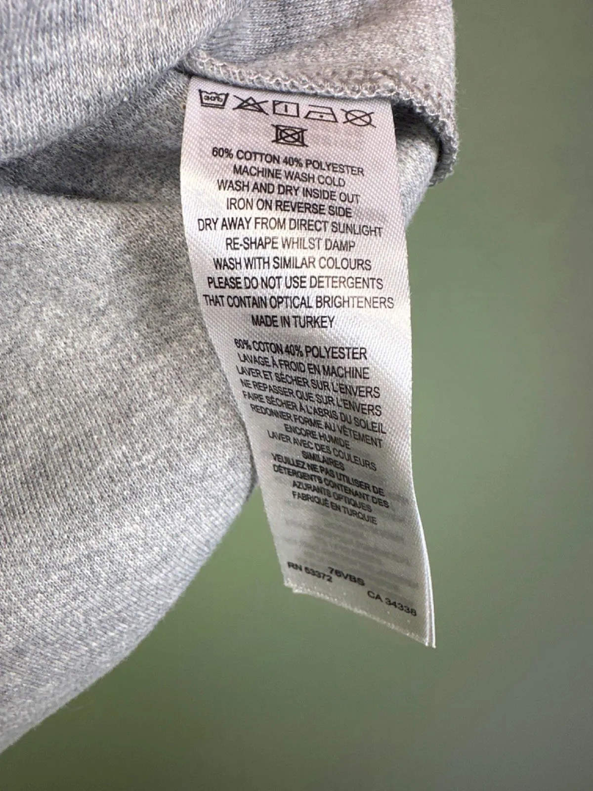 French Connection Grey 'What The Fcuk' T-Shirt XS