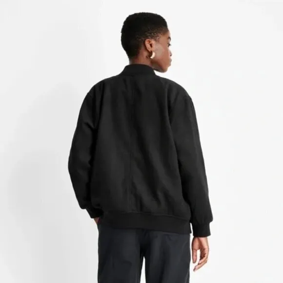 Future Collective Kahlana Barfield Brown Black Bomber Jacket Women’s Size XS