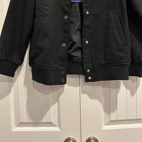 Future Collective Kahlana Barfield Brown Black Bomber Jacket Women’s Size XS