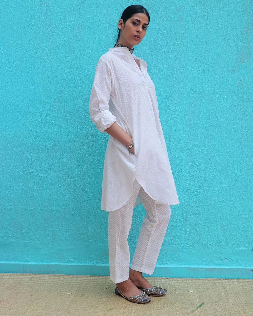 Ginevra Cotton Kurta Set - Safed