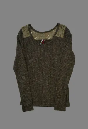 GIRL SIZE MEDIUM (10/12 YEARS) - URBAN Kids, Knit / Lace Bohemian Sweater EUC B13