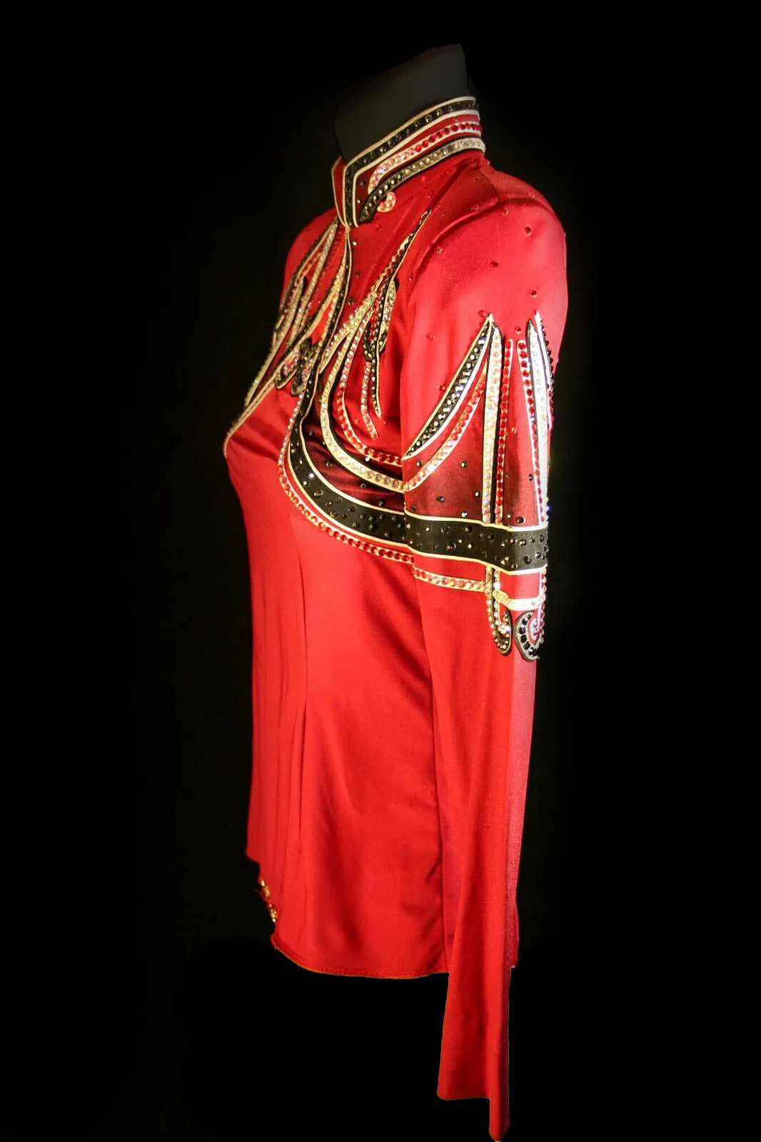 Girls S, Budget, Red Equitation Blouse with Pants/Belt 1686ABC