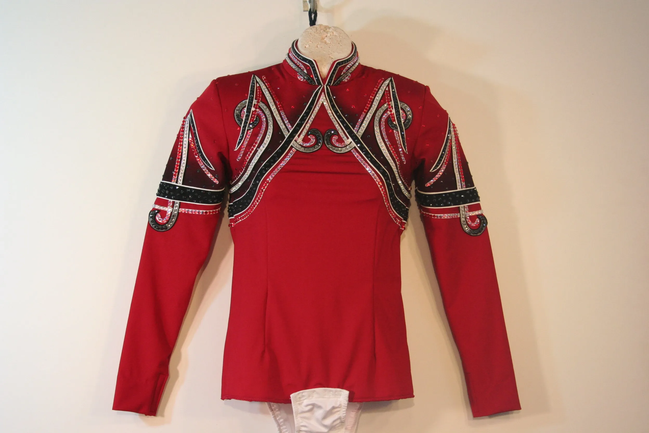 Girls S, Budget, Red Equitation Blouse with Pants/Belt 1686ABC