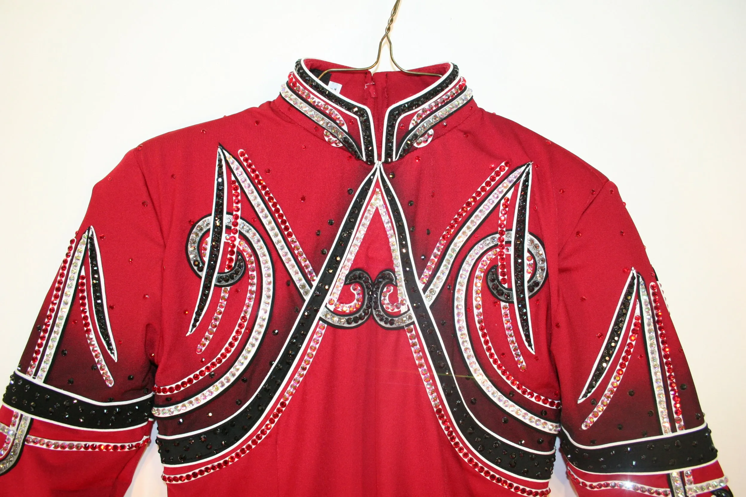 Girls S, Budget, Red Equitation Blouse with Pants/Belt 1686ABC
