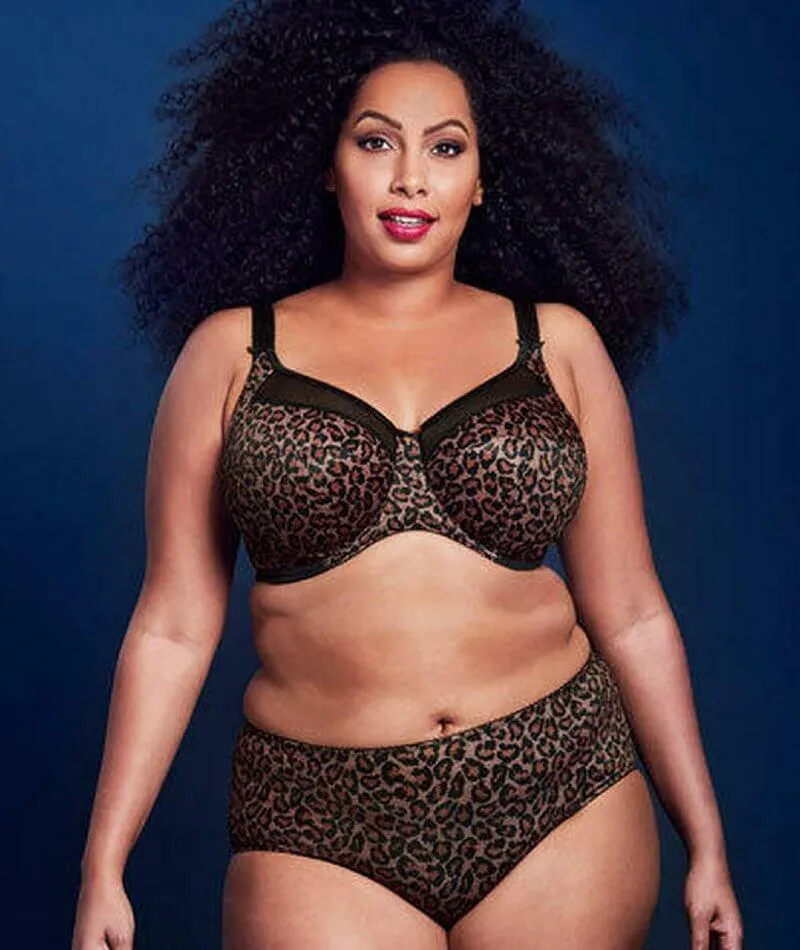 Goddess Kayla Underwire Banded Bra - Dark Leopard