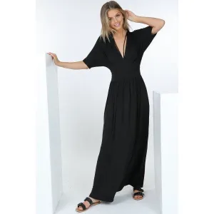 Greek Goddess Dress in Black