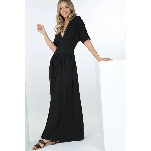 Greek Goddess Dress in Black