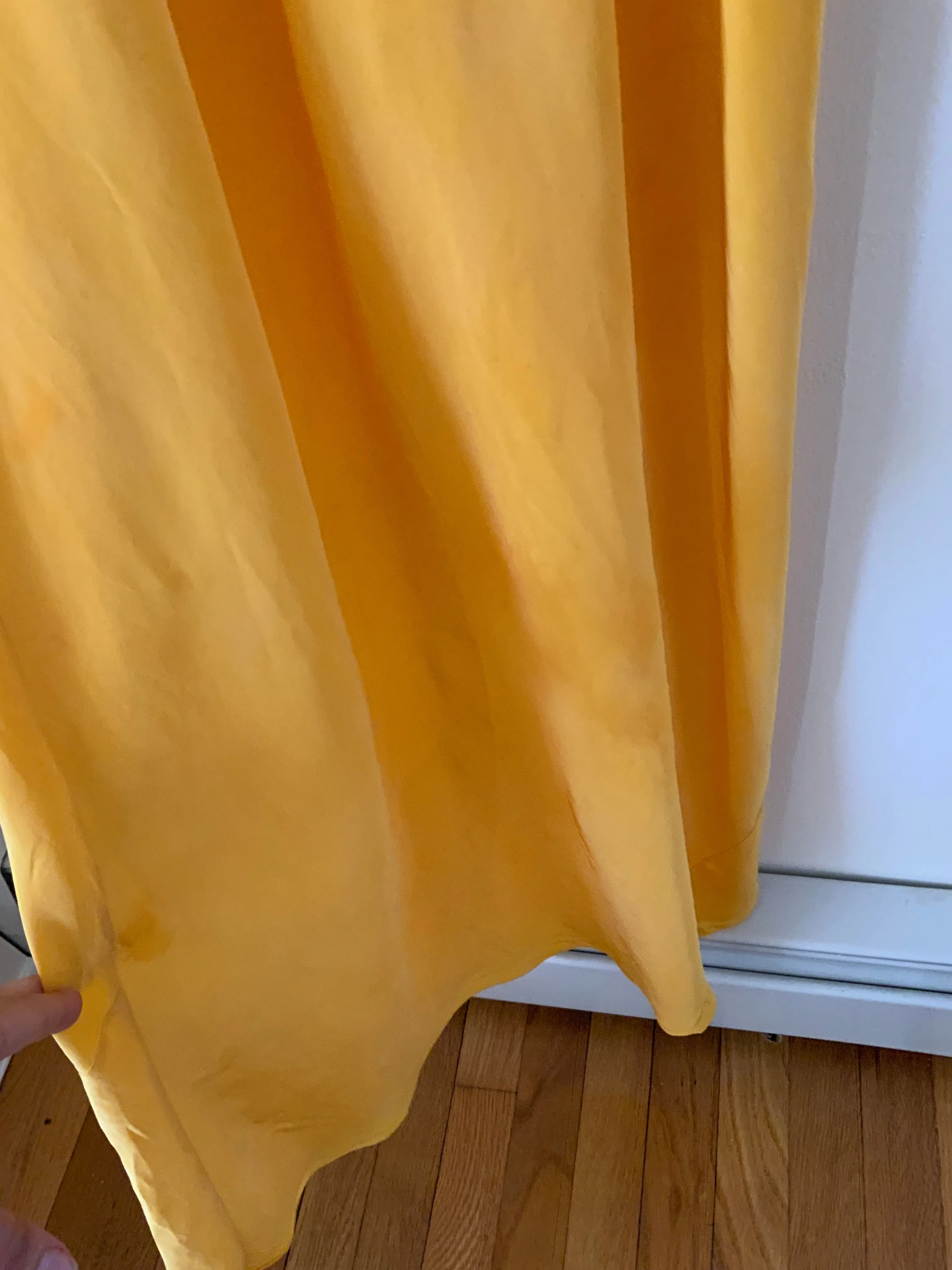 Hand Dyed Yellow Nightgown / Slip Dress - 50s