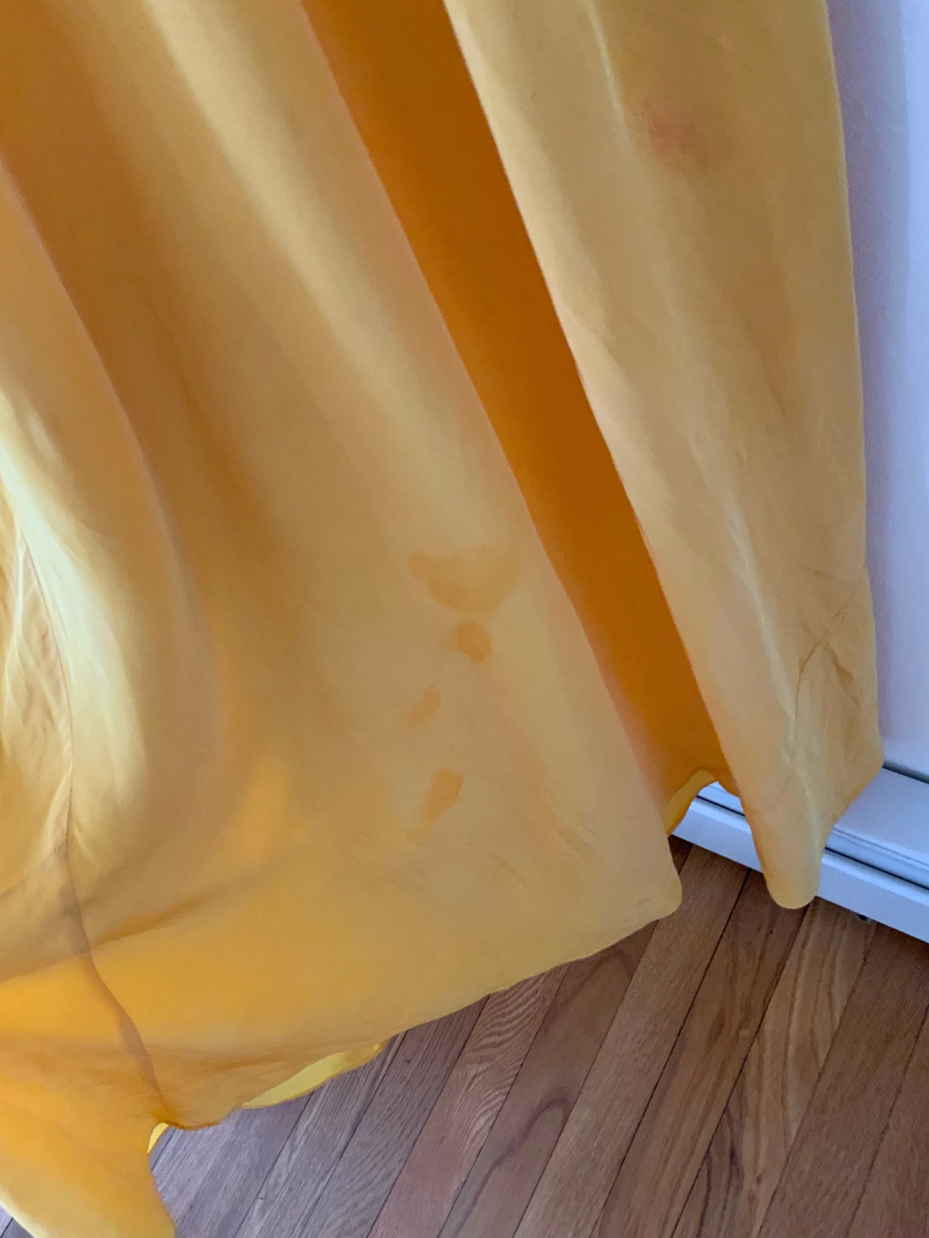 Hand Dyed Yellow Nightgown / Slip Dress - 50s