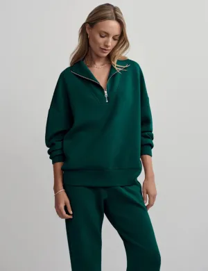 Hawley Half Zip Sweat - Forest