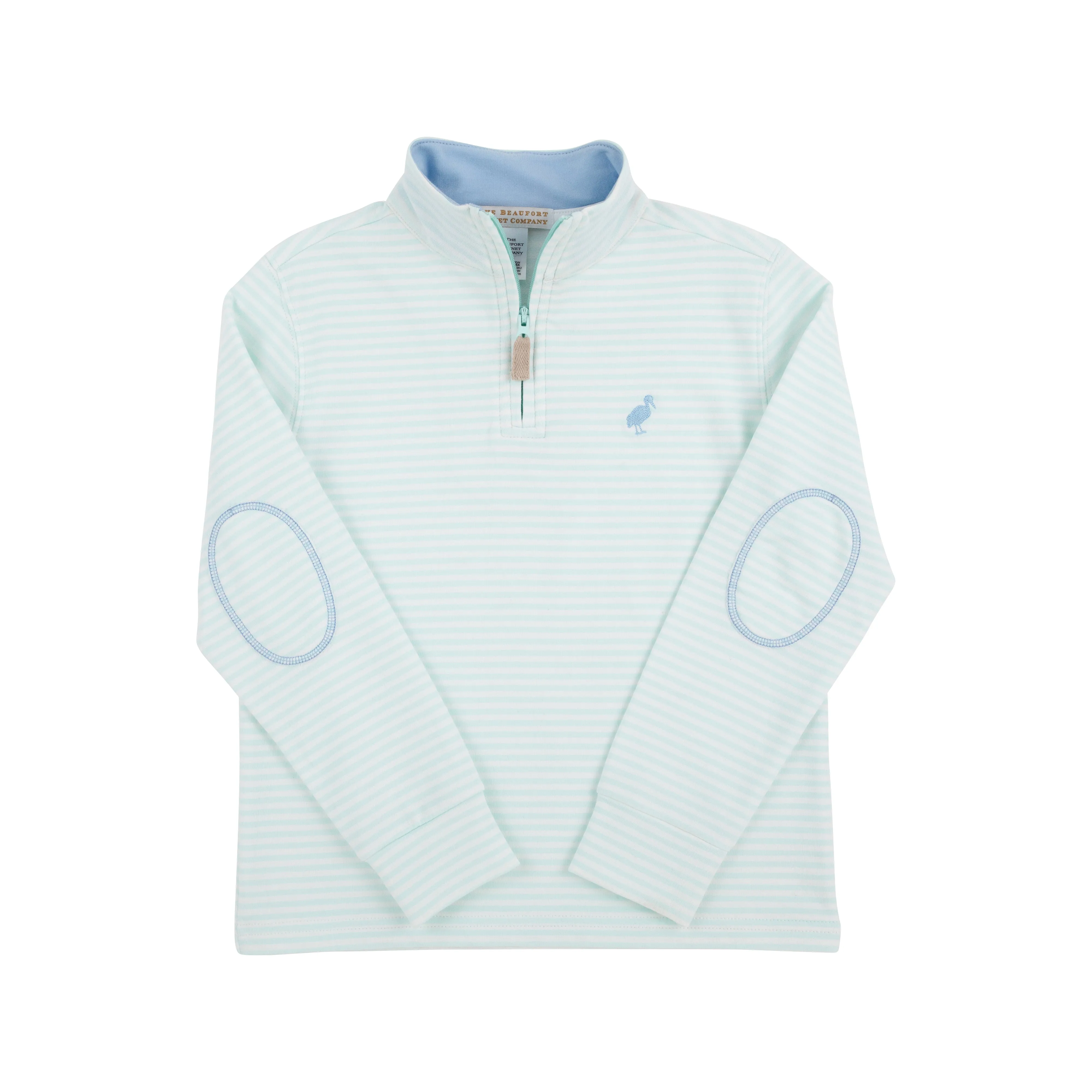 Hayword Half-Zip - Sea Island Seafoam Stripe with Beale Street Blue