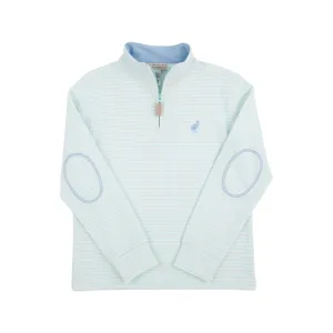 Hayword Half-Zip - Sea Island Seafoam Stripe with Beale Street Blue