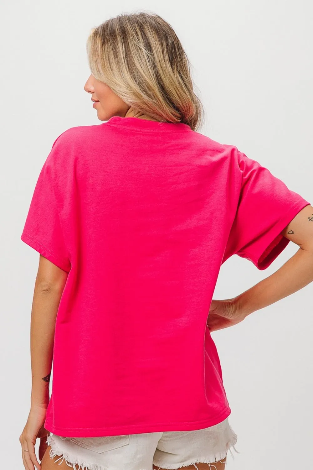 Hazel Blues® |  BiBi Round Neck Short Sleeve T-Shirt