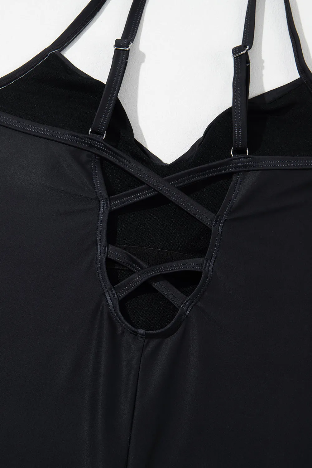 Hazel Blues® |  Embroidered V-Neck One-Piece Swimwear