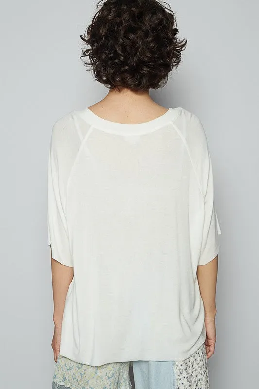 Hazel Blues® |  POL Round Neck Half Sleeve T-Shirt
