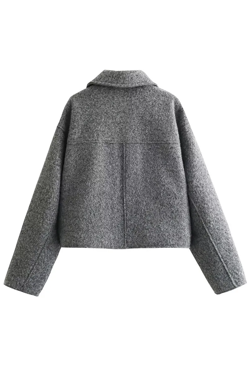 HCR1052 Classic Wool Zip Coat Outerwear