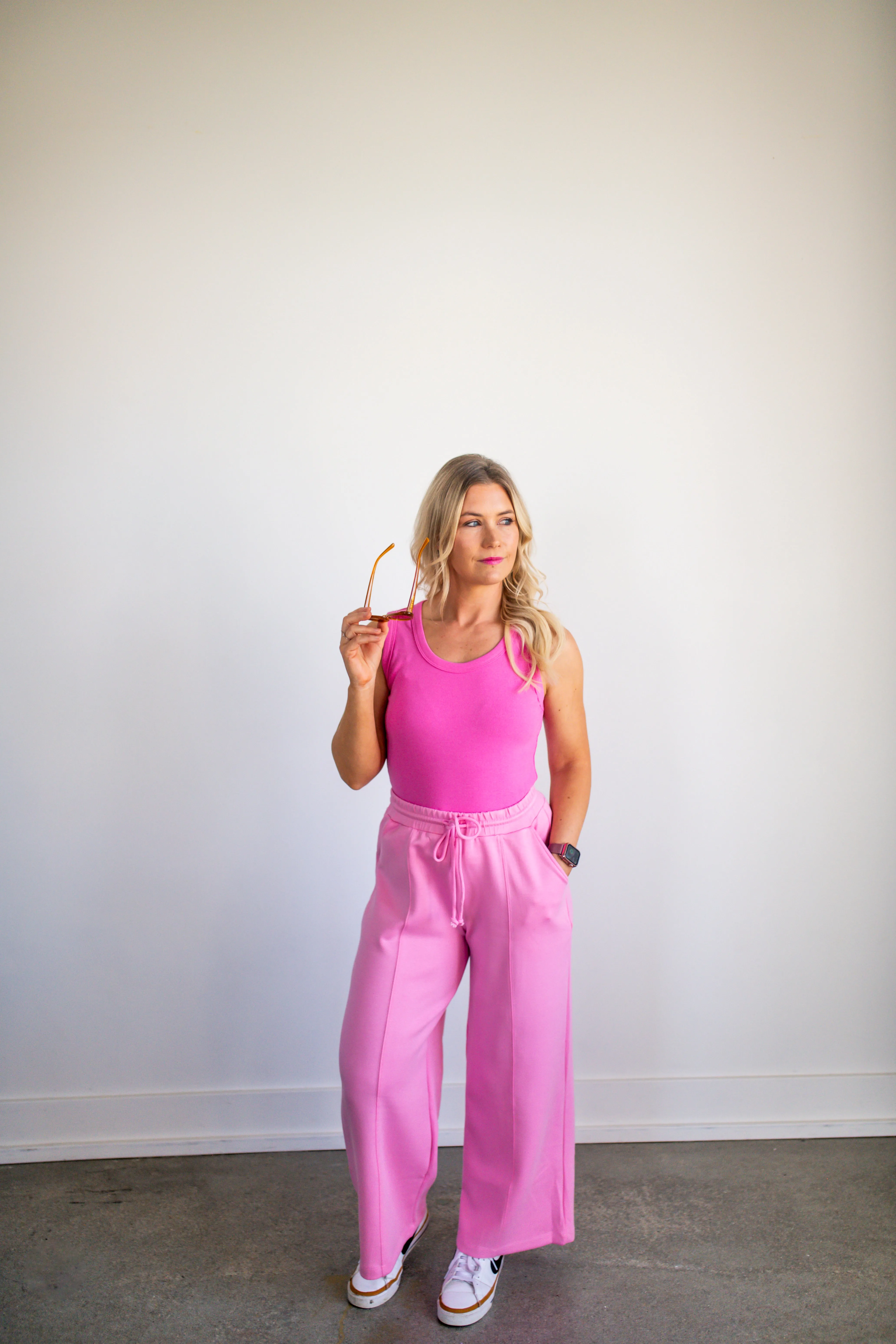 Hibiscus Scuba Wide Leg Pants