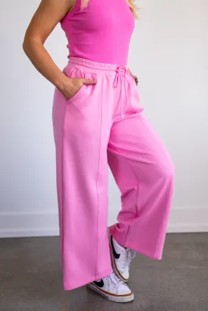 Hibiscus Scuba Wide Leg Pants