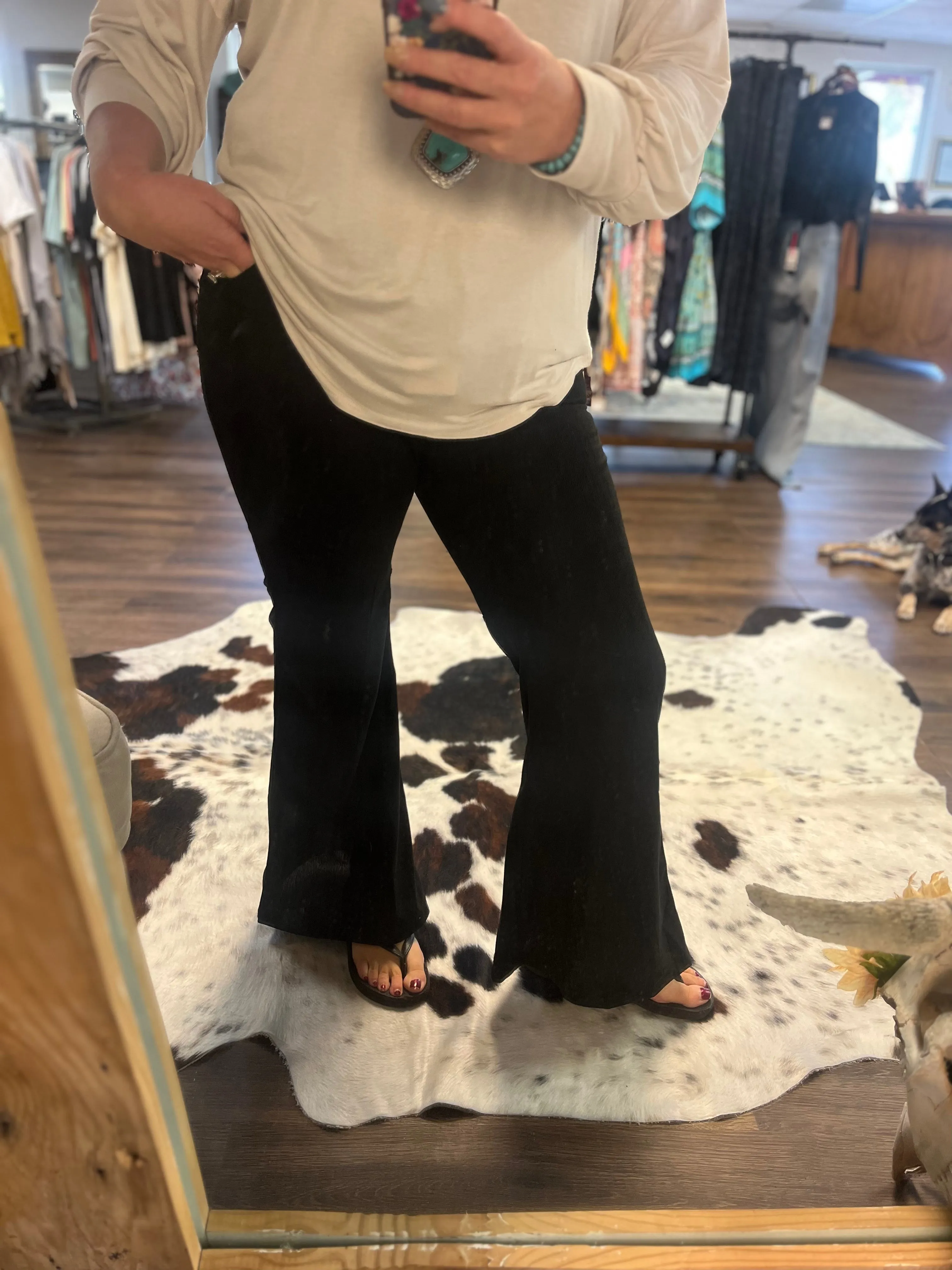 High-Waisted Flared Pants