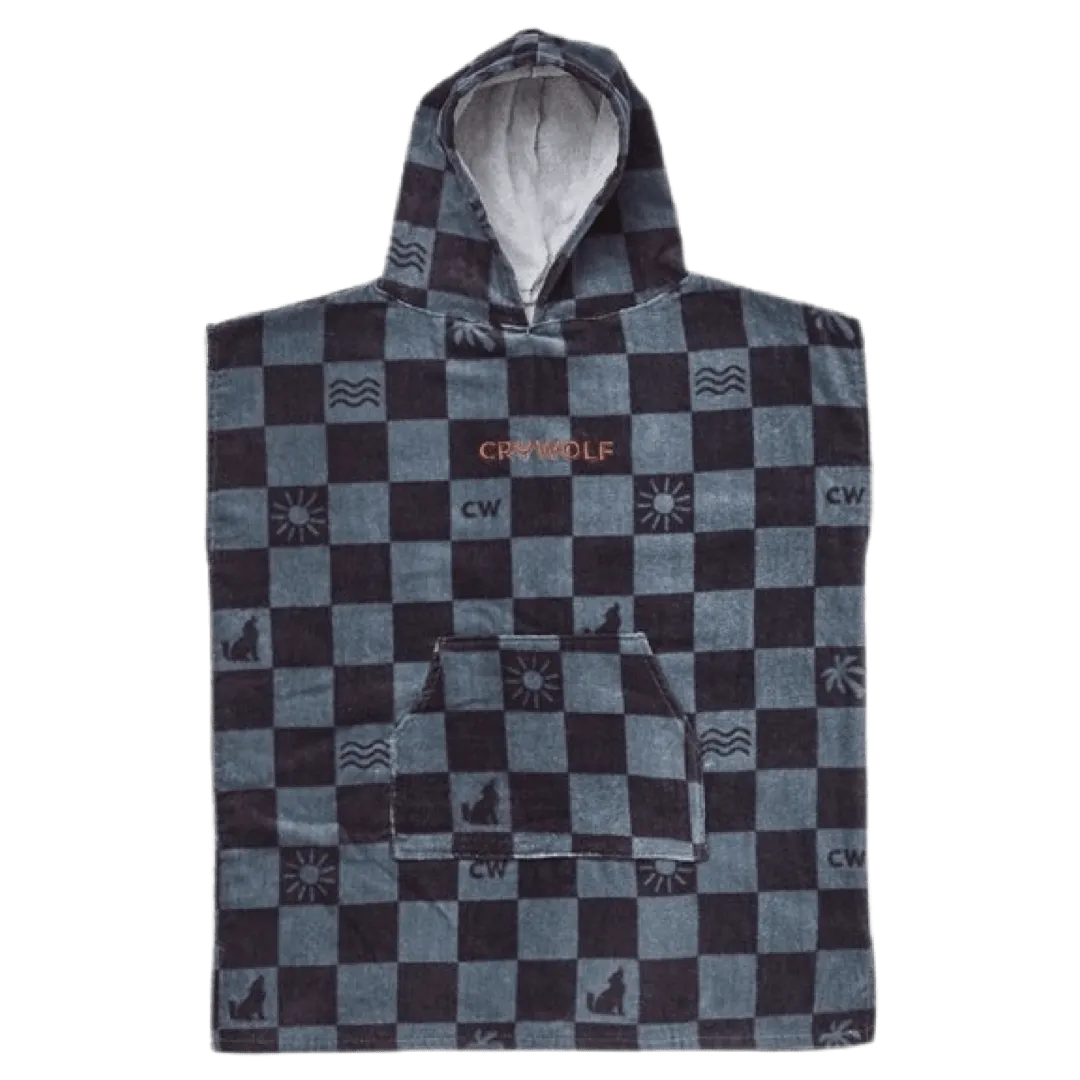 Hooded Towel - Blue Checkered