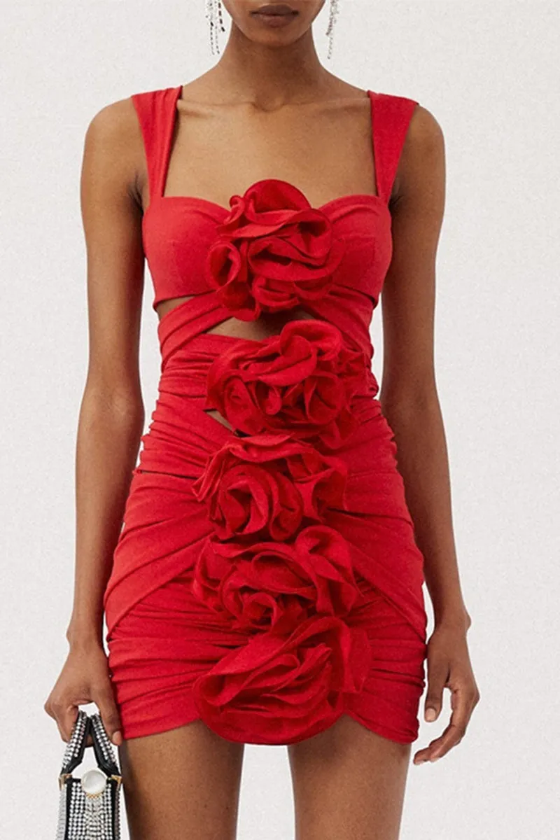 HSZ1238 3D Floral Cutout Swimsuit