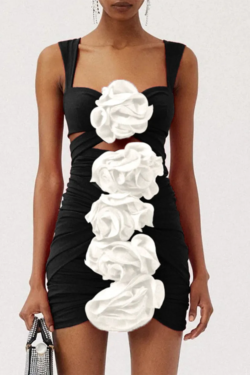 HSZ1238 3D Floral Cutout Swimsuit