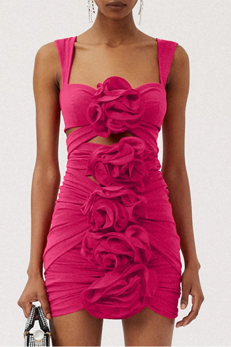 HSZ1238 3D Floral Cutout Swimsuit