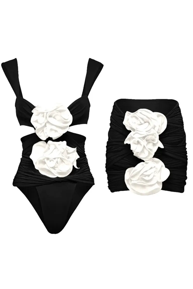 HSZ1238 3D Floral Cutout Swimsuit