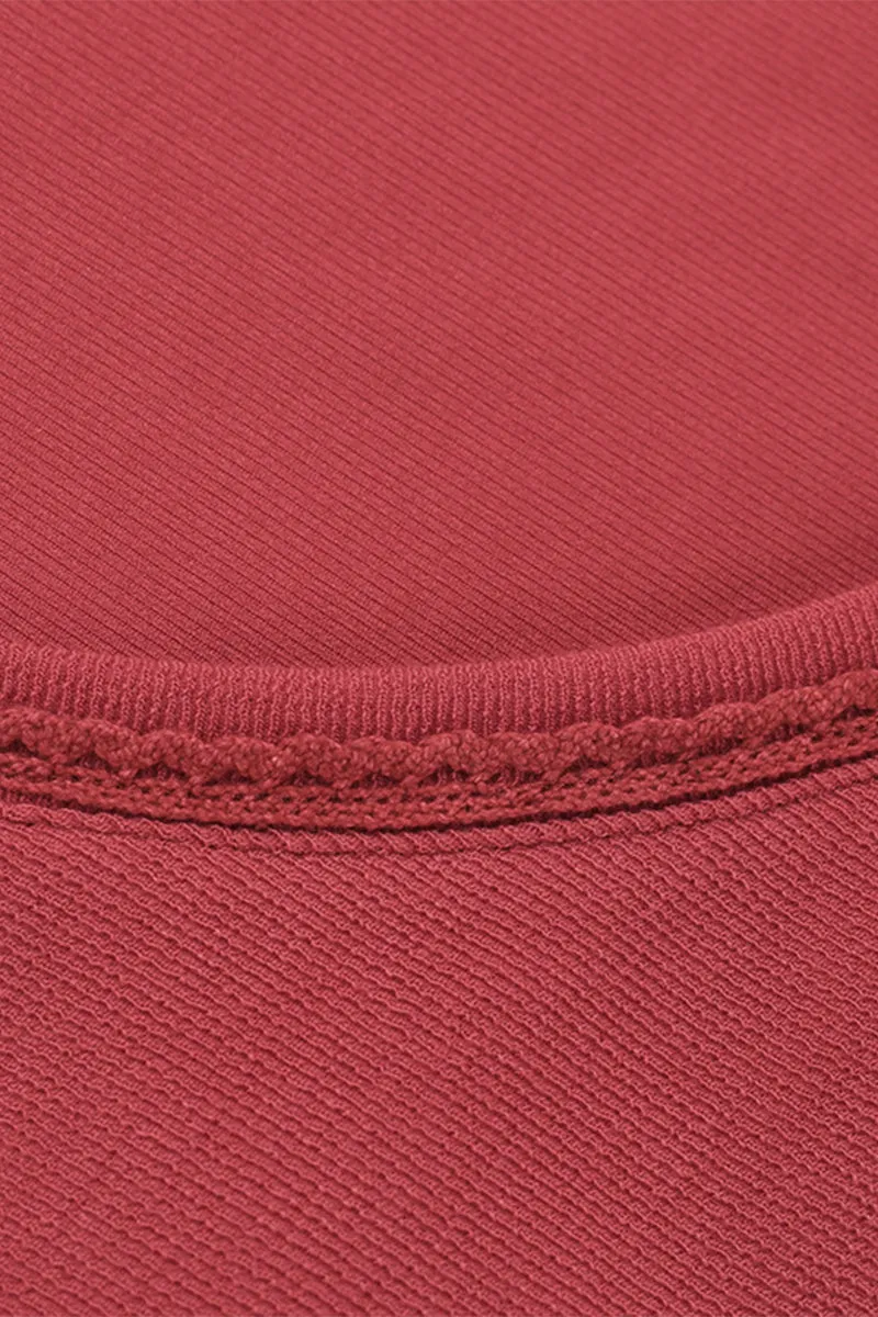 HTR1077 Deep V-Neck Buttoned Top