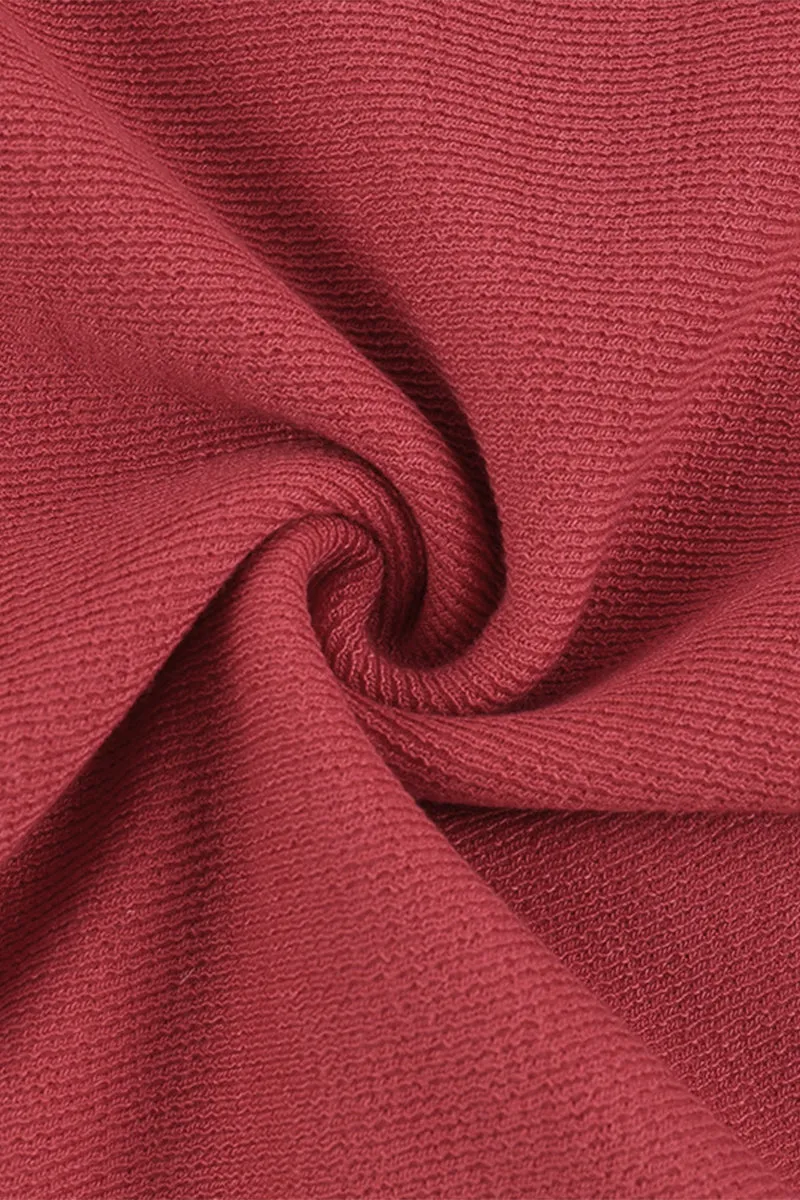 HTR1077 Deep V-Neck Buttoned Top