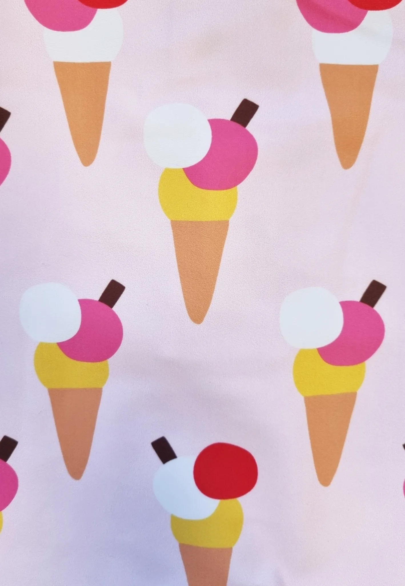 Ice Cream Cones Print Long-Sleeved Kids' Swimsuit