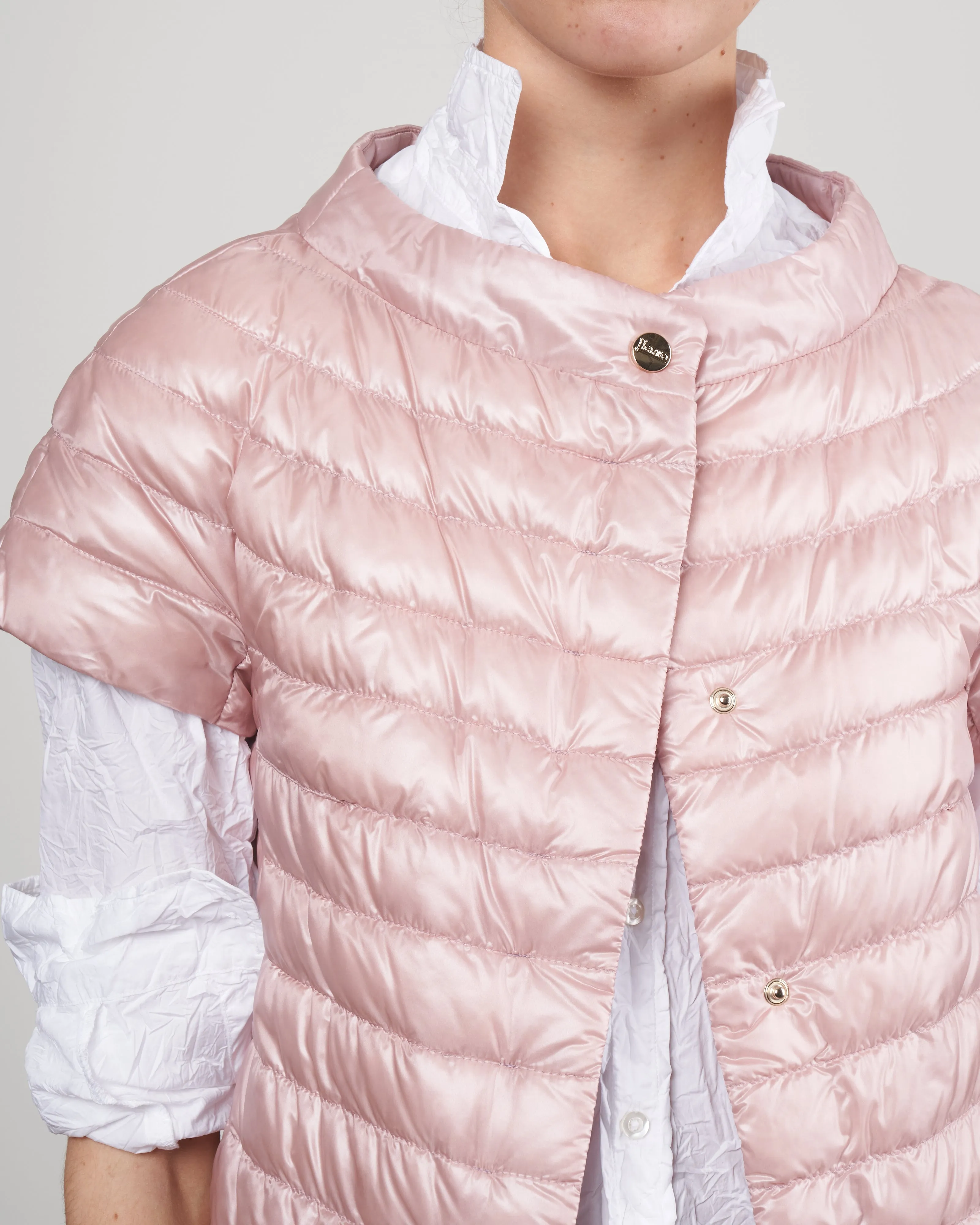 iconico "margherita" classic nylon cap sleeve (straight hem) - rosa chiaro