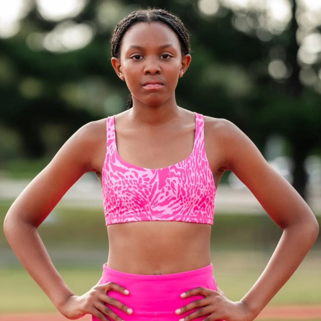 IMPI Strappy Girls Crop Top - Hot Pink Minx