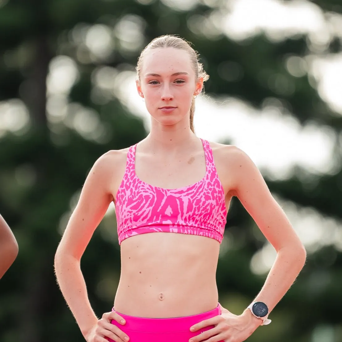 IMPI Strappy Girls Crop Top - Hot Pink Minx