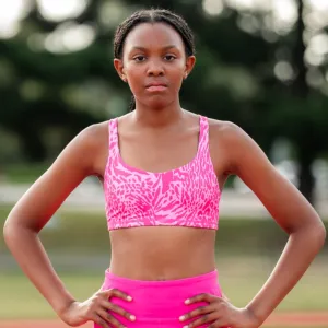 IMPI Strappy Girls Crop Top - Hot Pink Minx