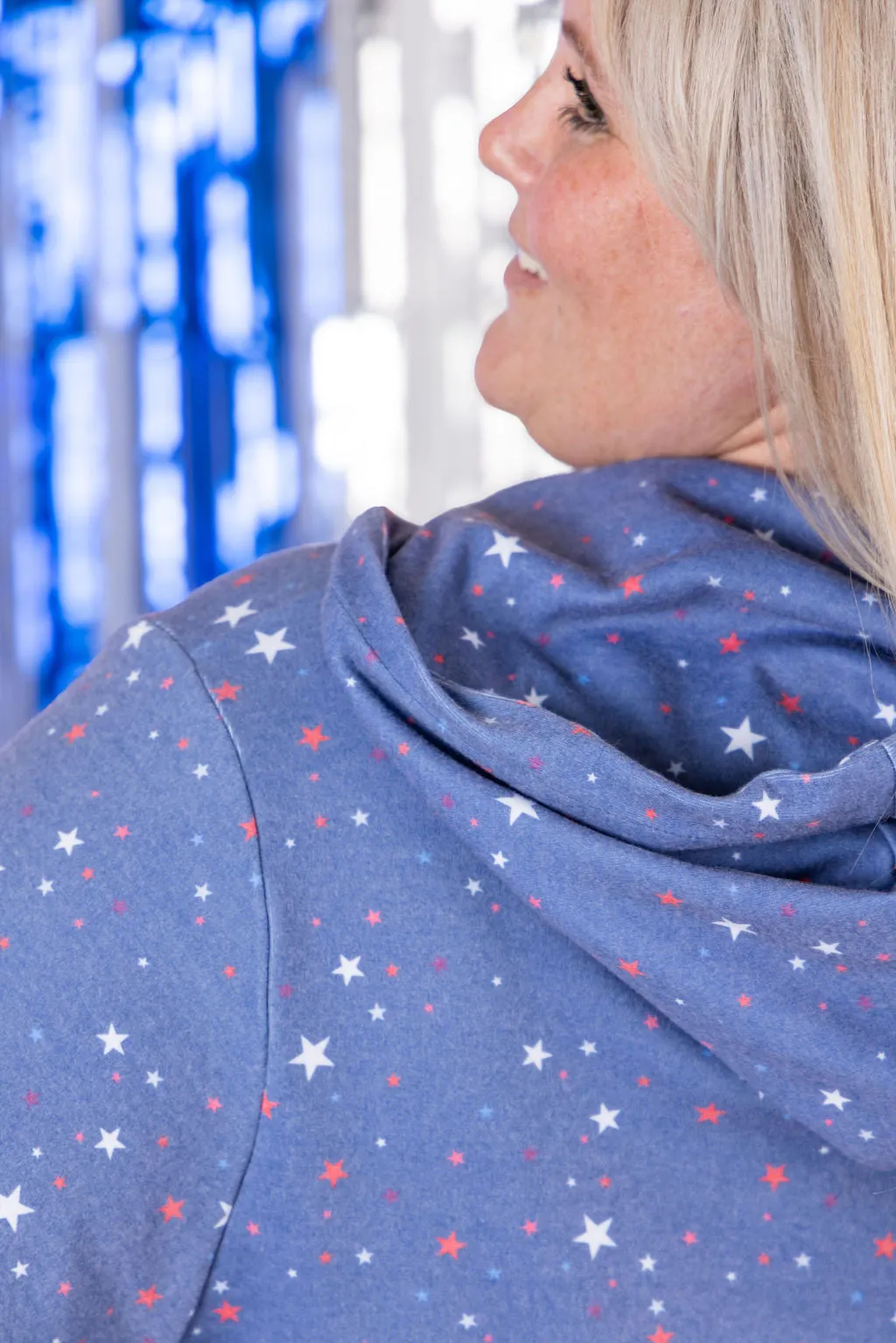 IN PRODUCTION HalfZip Hoodie - Faded Navy Liberty Stars