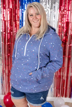 IN PRODUCTION HalfZip Hoodie - Faded Navy Liberty Stars