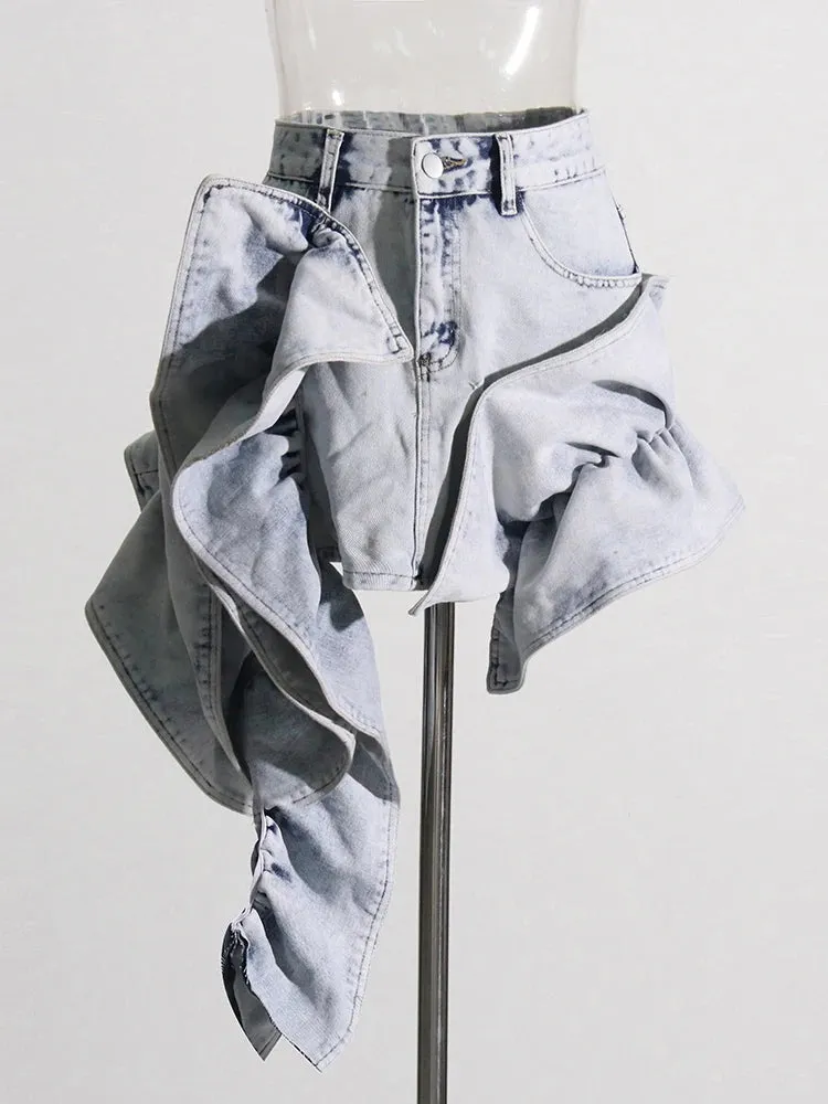 Irregular Denim Skirts