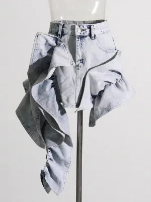 Irregular Denim Skirts