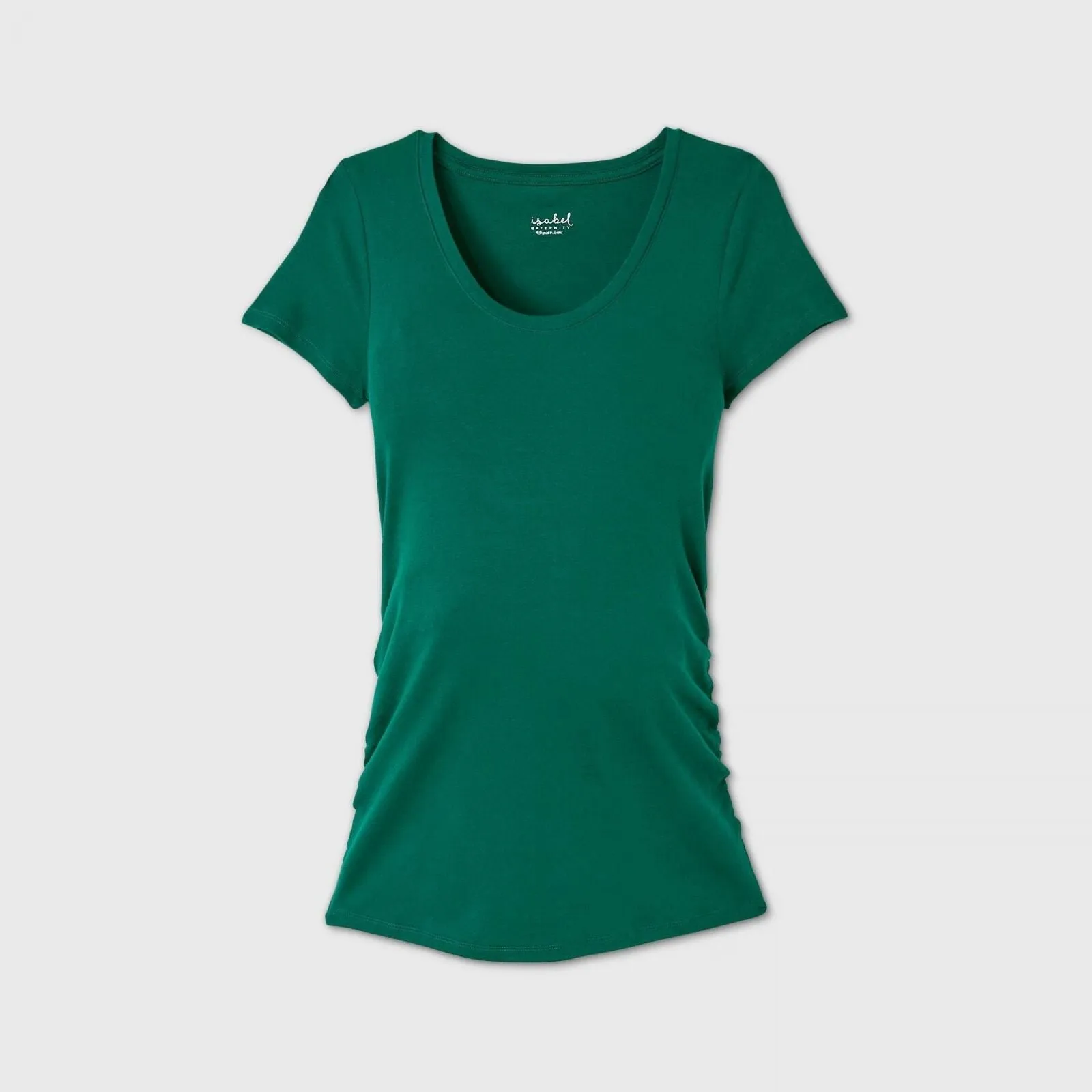 Isabel Maternity by Ingrid & Isabel  Scoop Neck Side Shirred Maternity T-Shirt